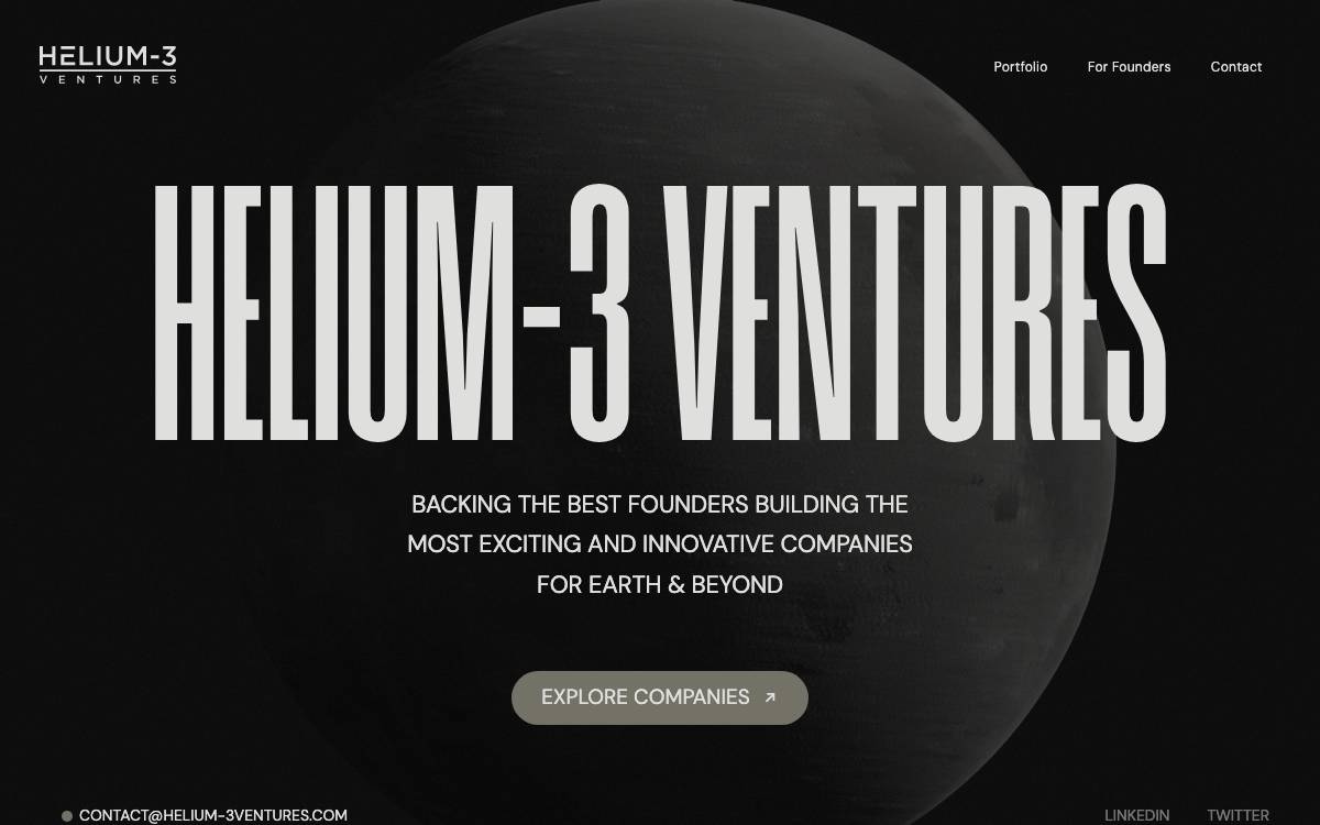 Helium-3 Ventures website preview