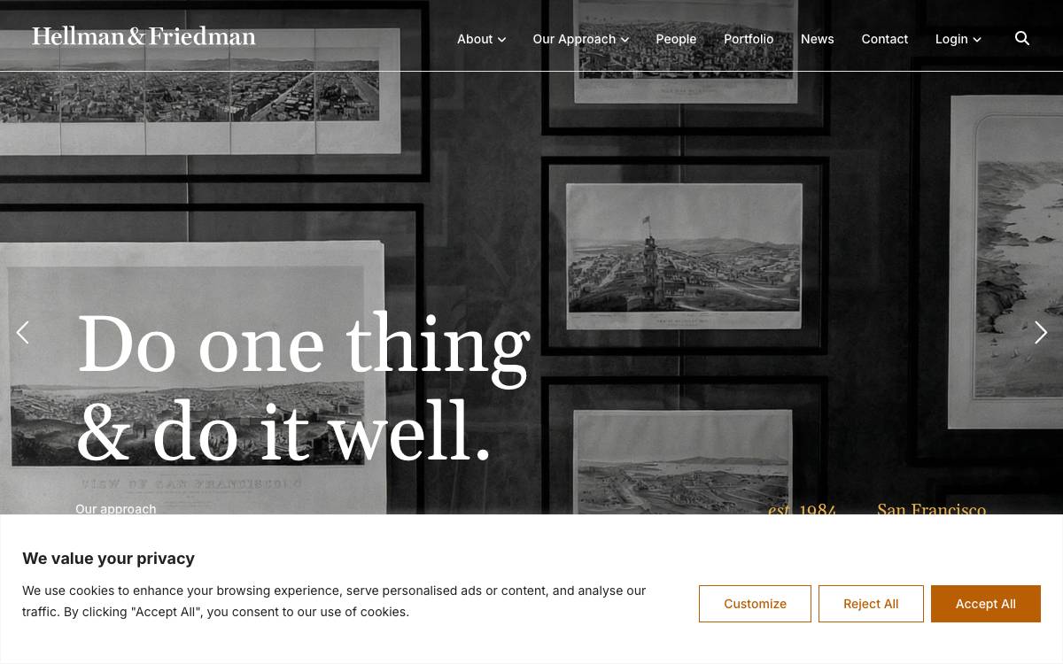 Hellman & Friedman website preview