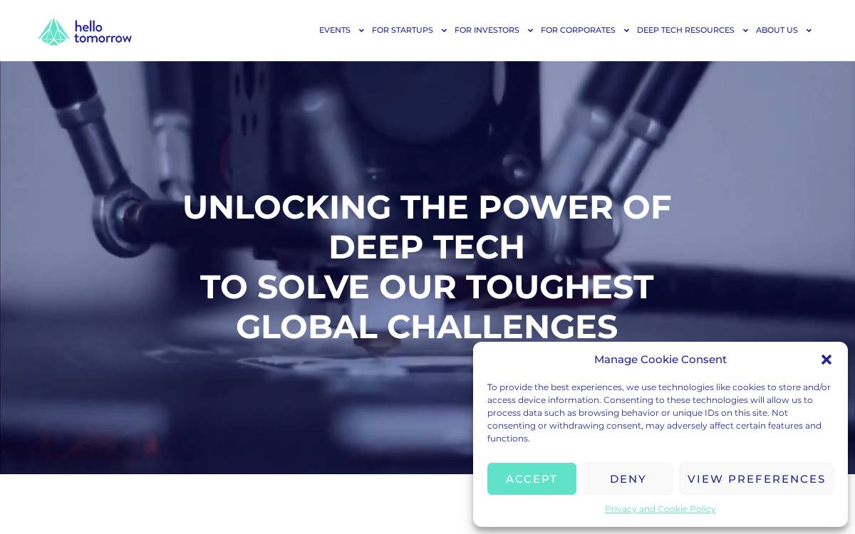 Hello Tomorrow website preview