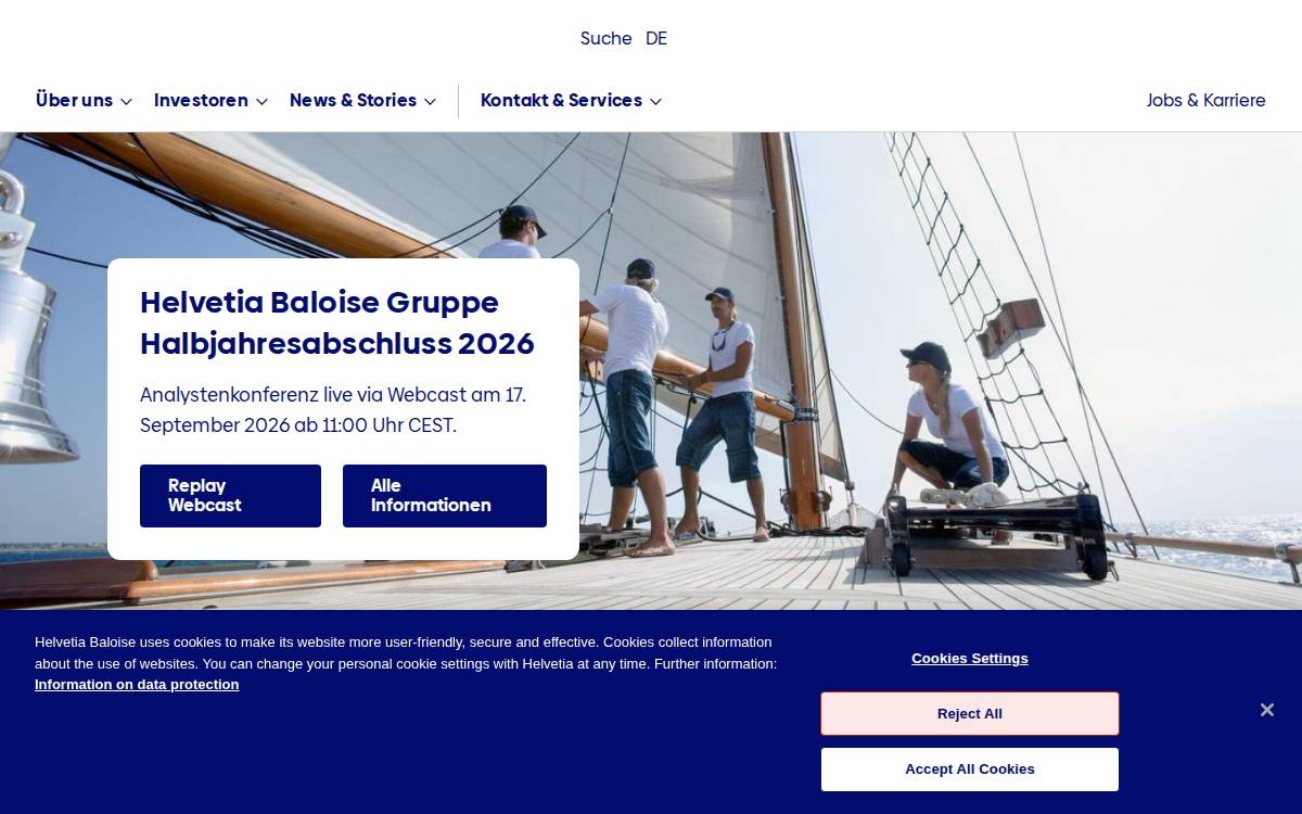 Helvetia Venture Fund website preview