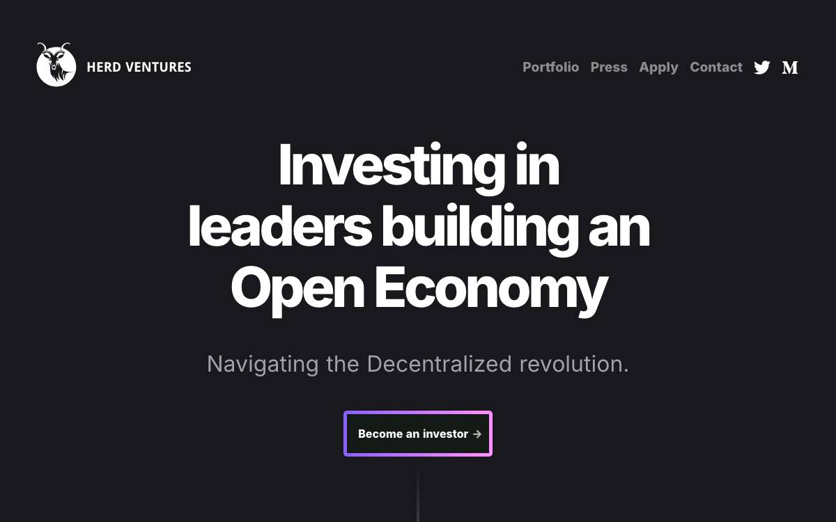 Herd Ventures website preview