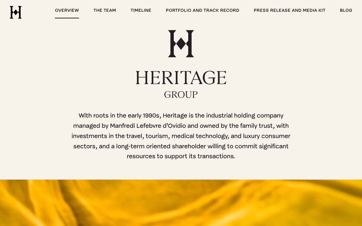 Heritage Group website preview