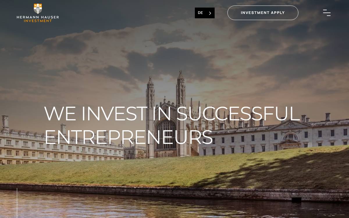 Hermann Hauser Investment website preview