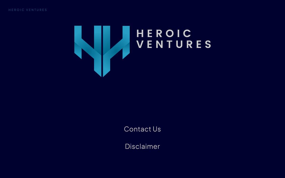 Heroic Ventures website preview