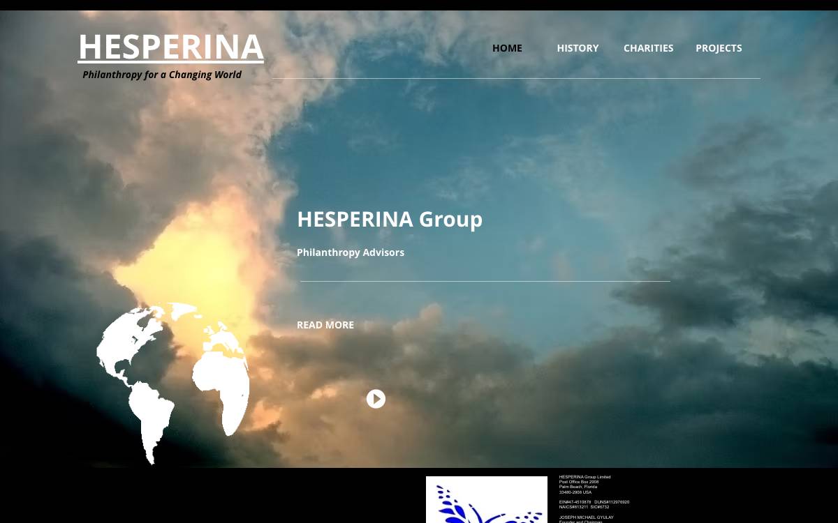 HESPERINA Group Limited, Inc. (USA) website preview