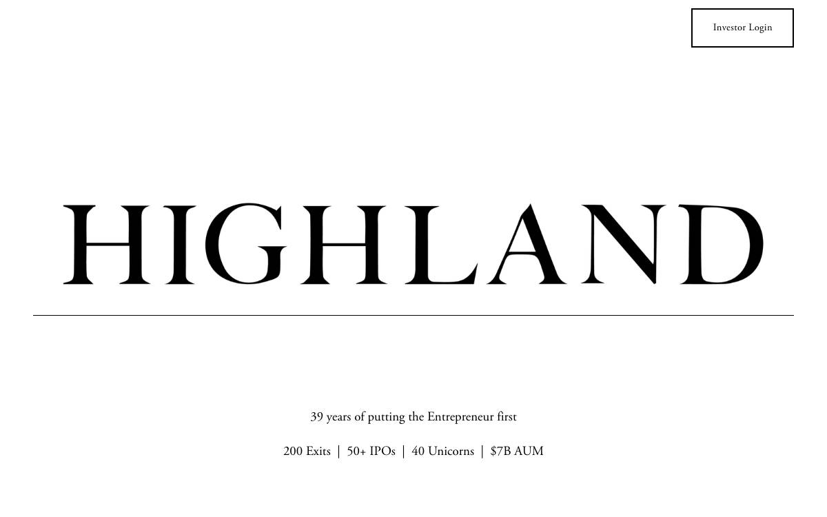 Highland Capital Partners website preview