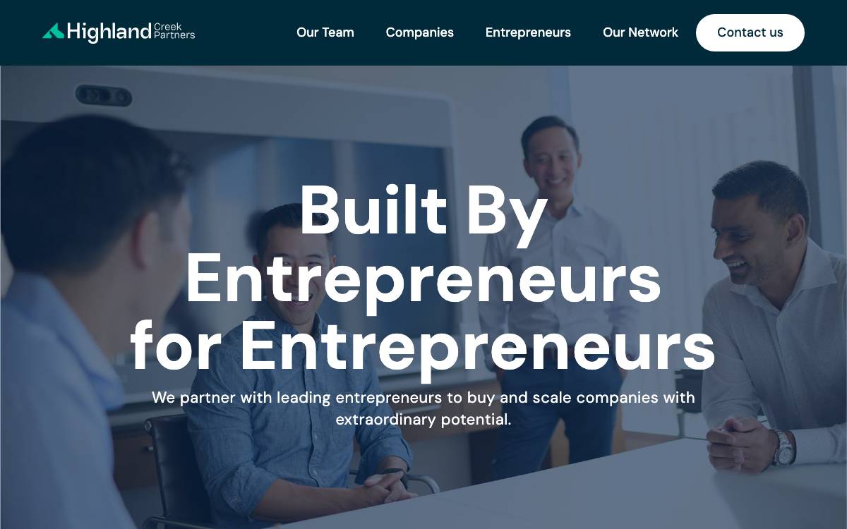 Highland Creek Partners website preview