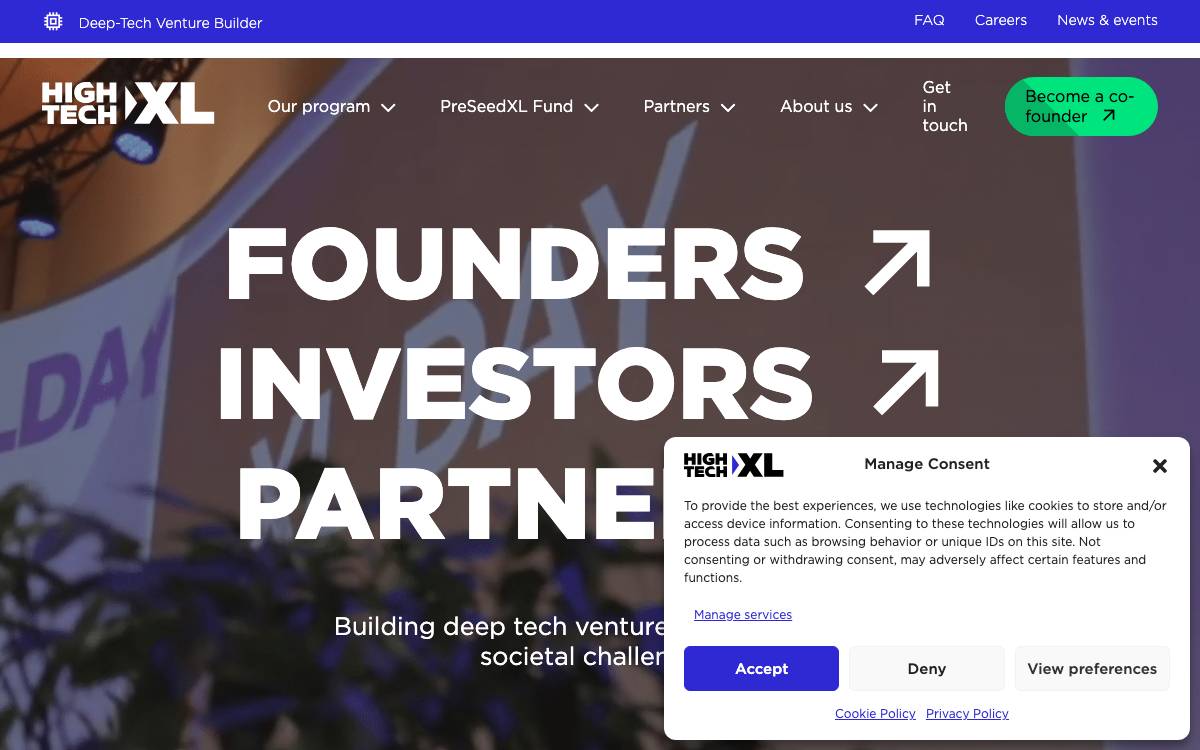 HighTechXL website preview