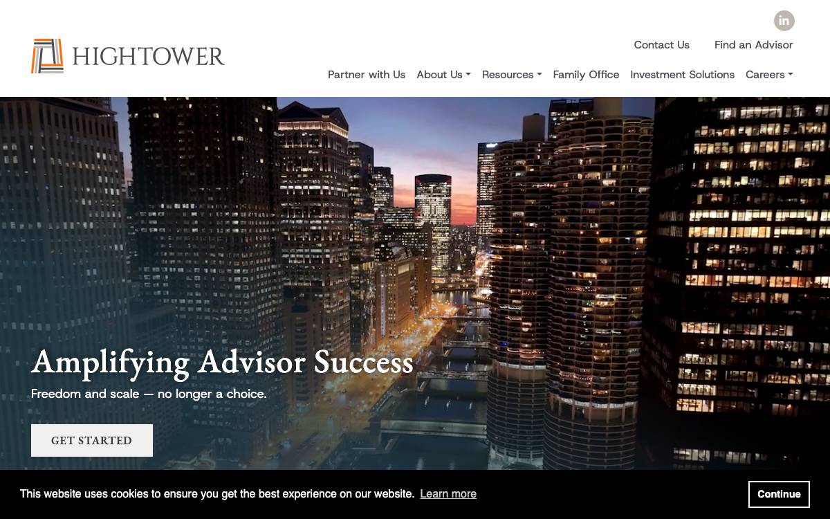 Hightower Advisors website preview