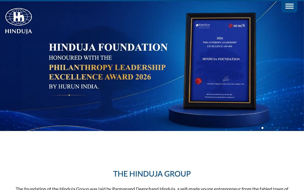 Hinduja Group website preview