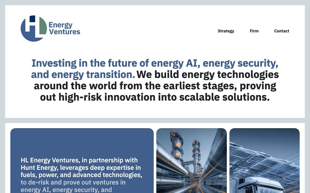 HL Energy Ventures website preview