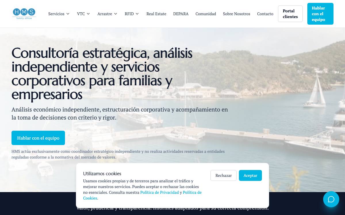 HMS Family Office website preview