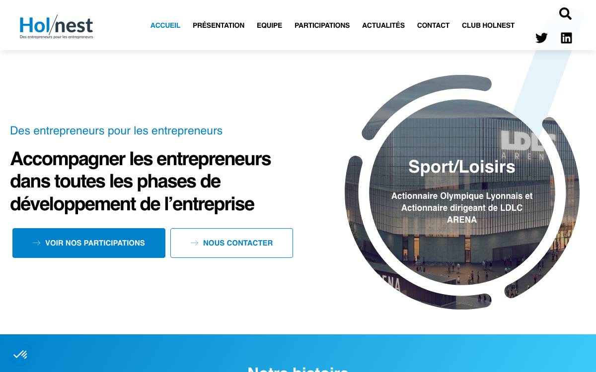 Holnest website preview