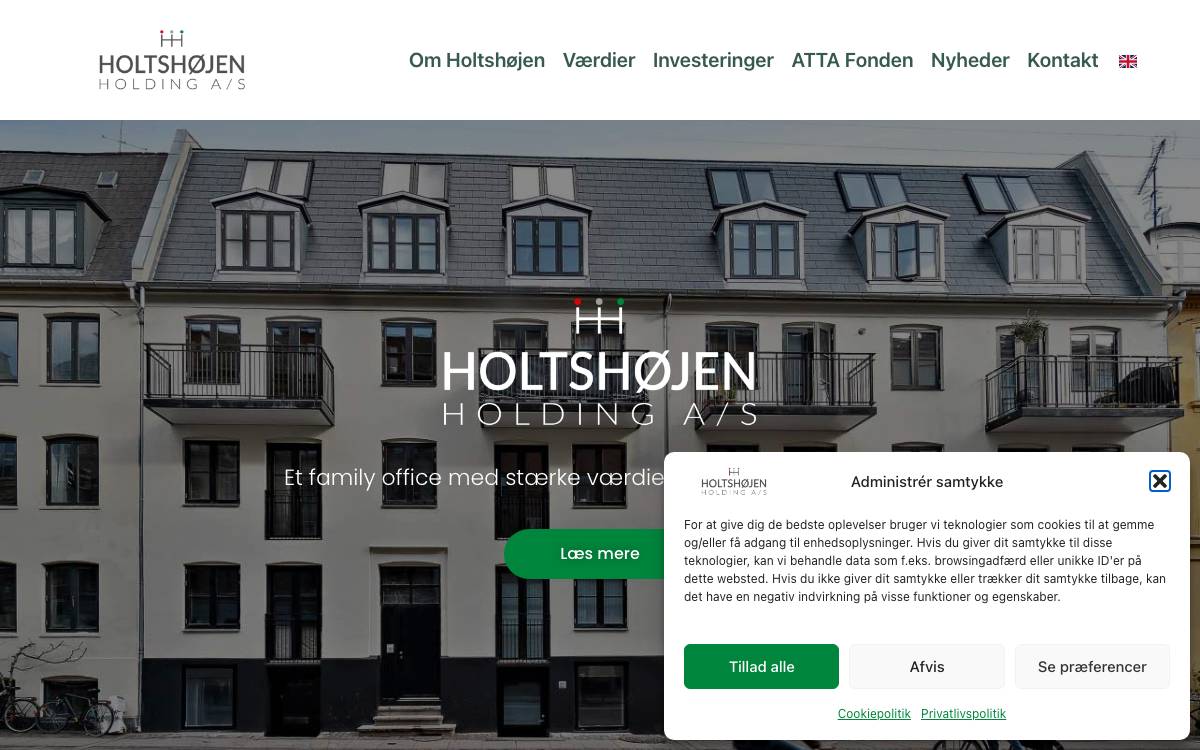 Holtshøjen Holding website preview