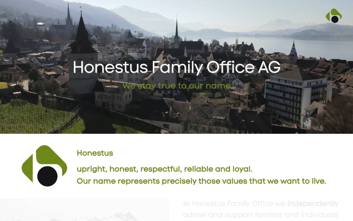 Honestus Family Office AG website preview