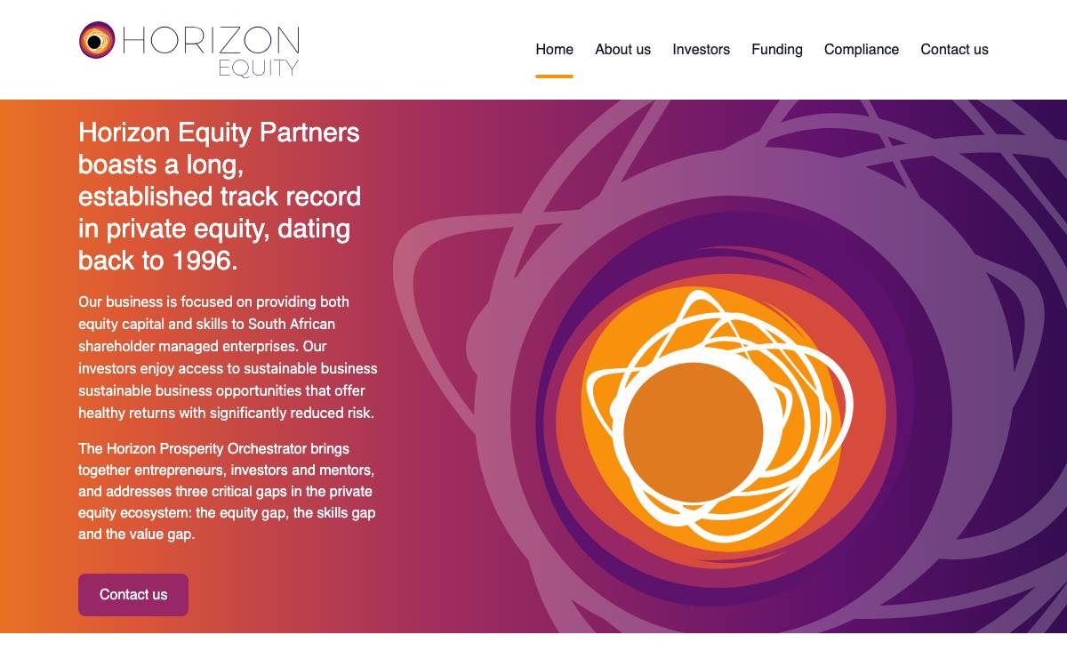 Horizon Equity Partners website preview