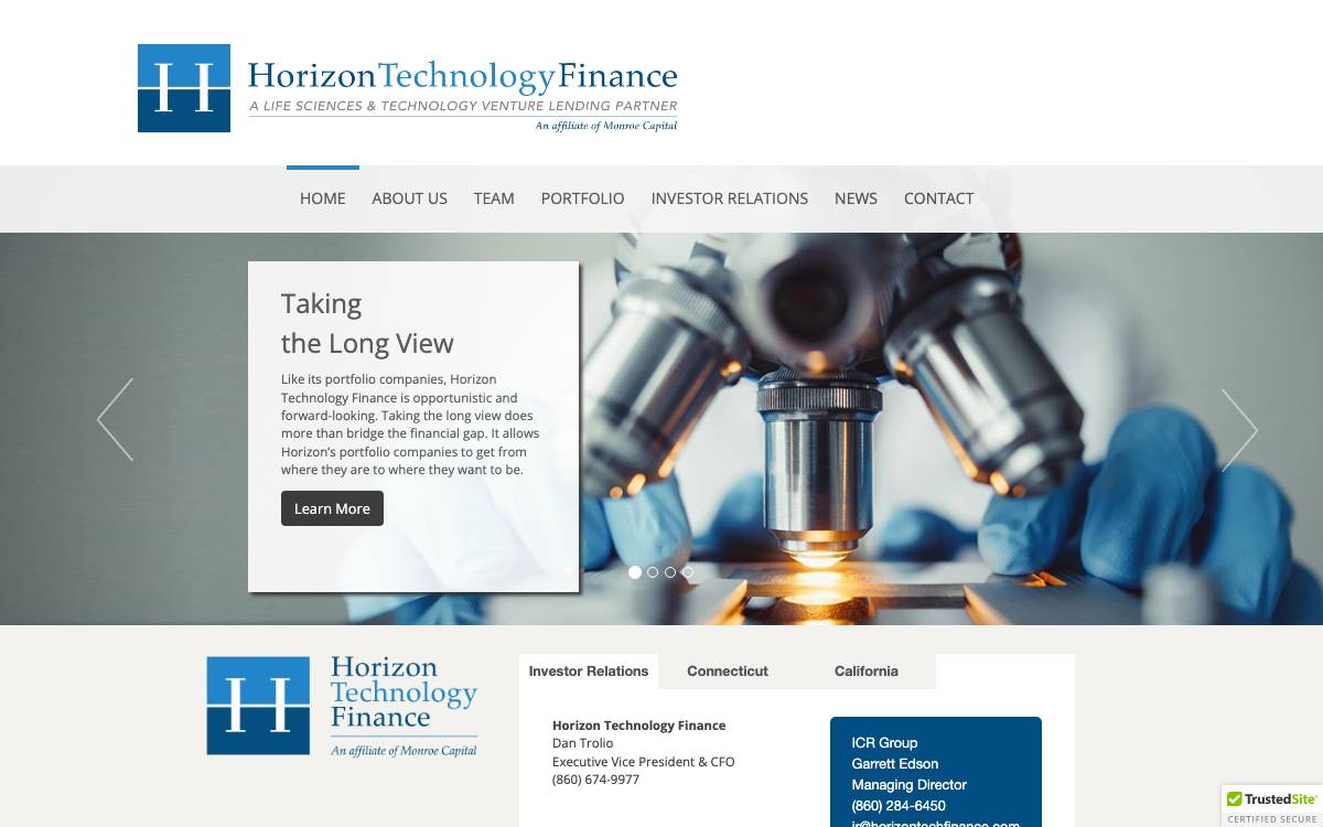 Horizon Technology Finance website preview