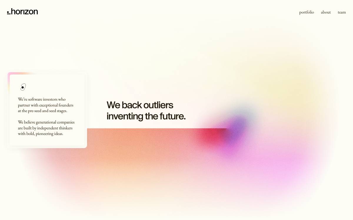 Horizon website preview