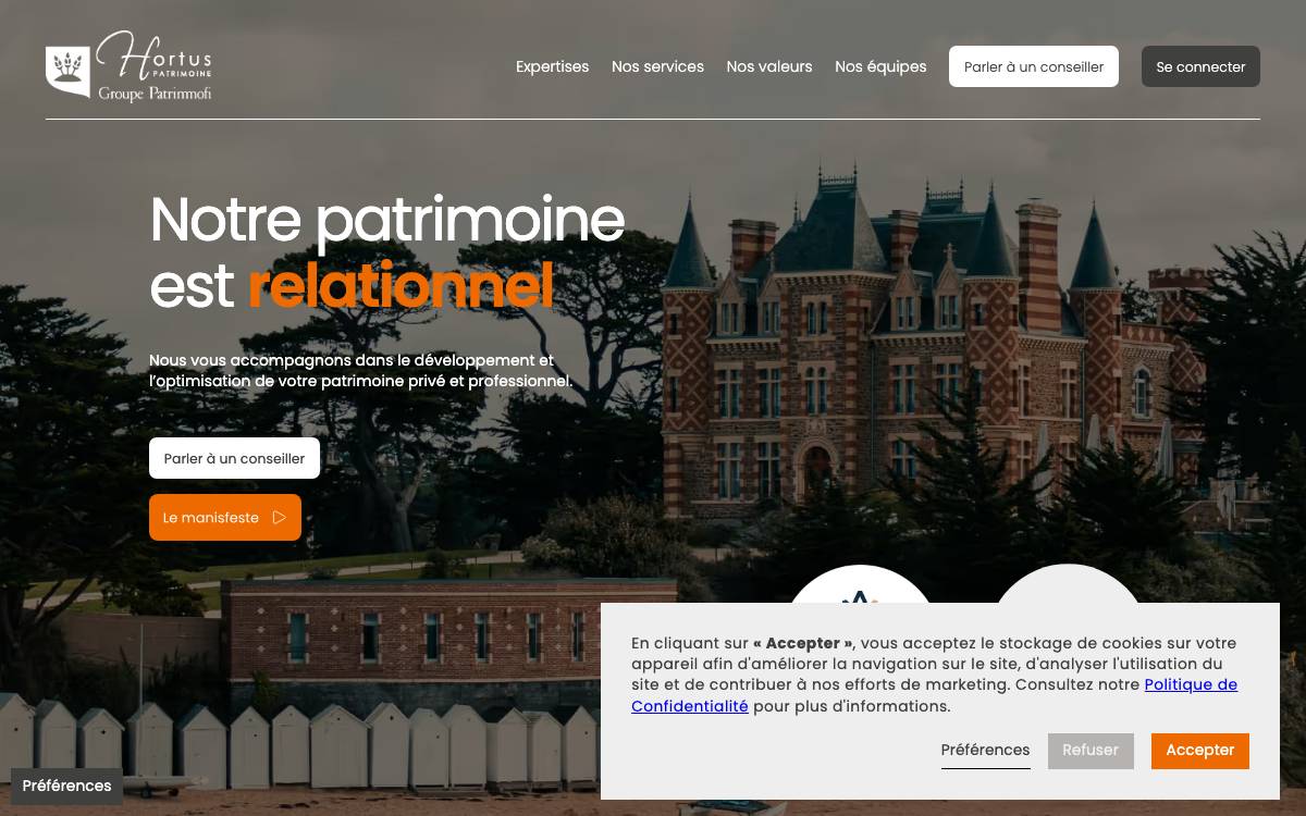 Hortus Patrimoine website preview