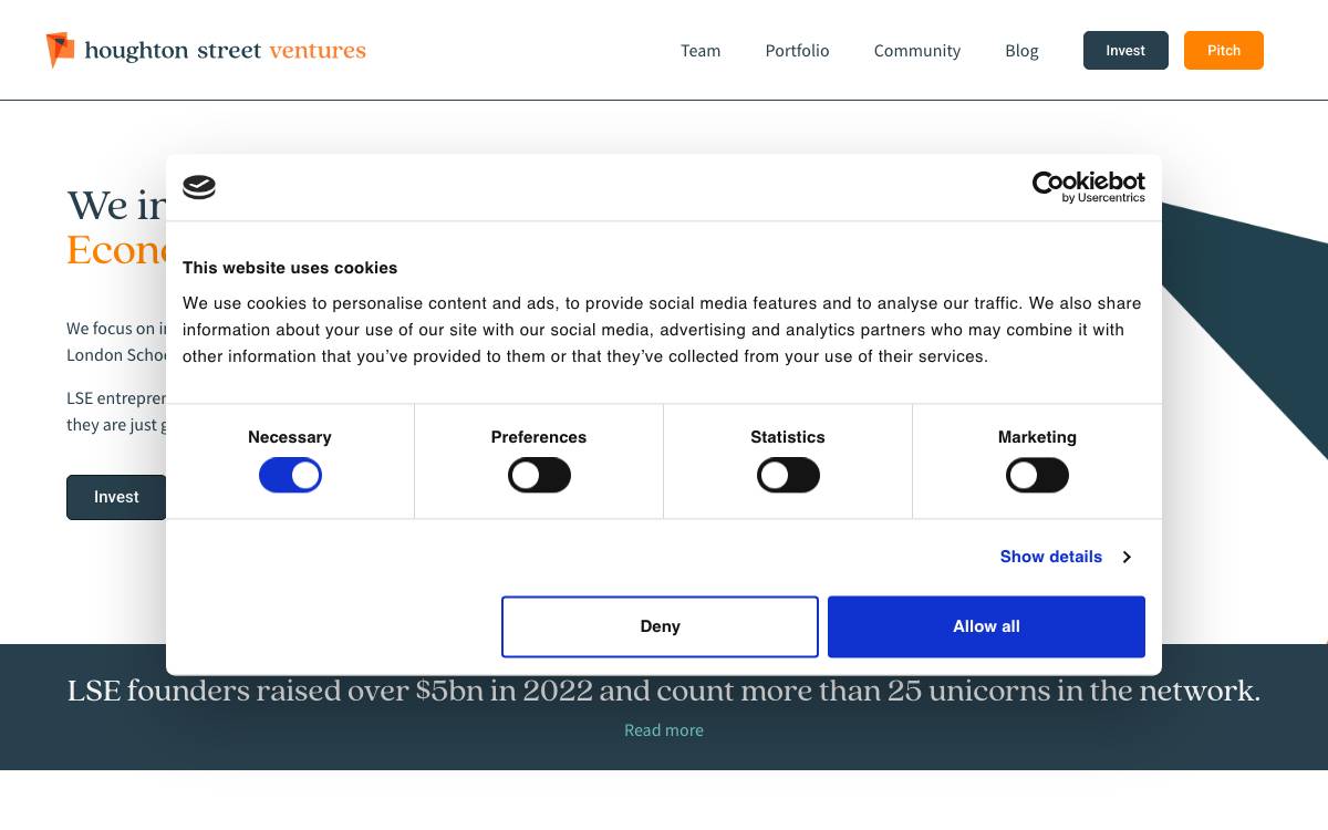 Houghton Street Ventures website preview