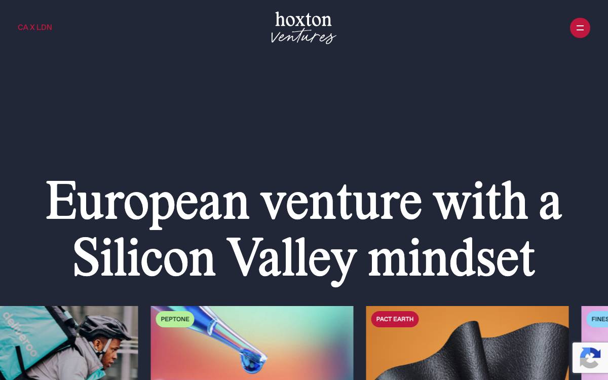 Hoxton Ventures website preview