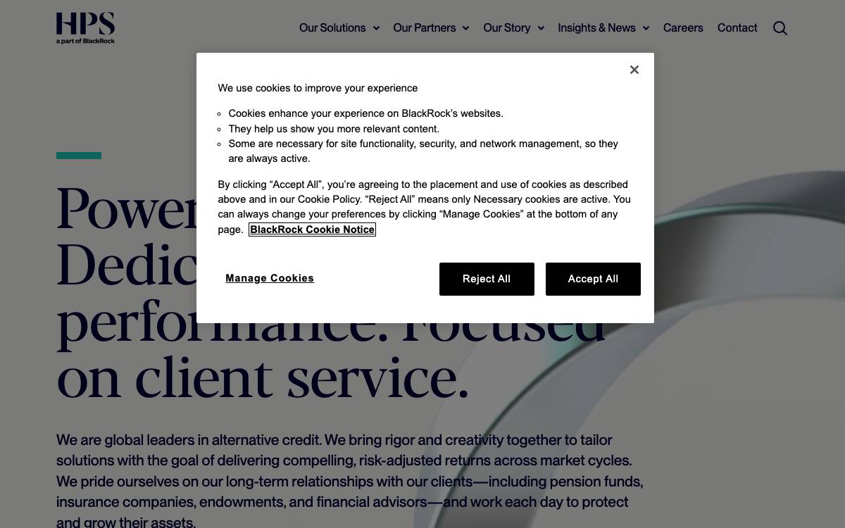 HPS Investment Partners, LLC website preview