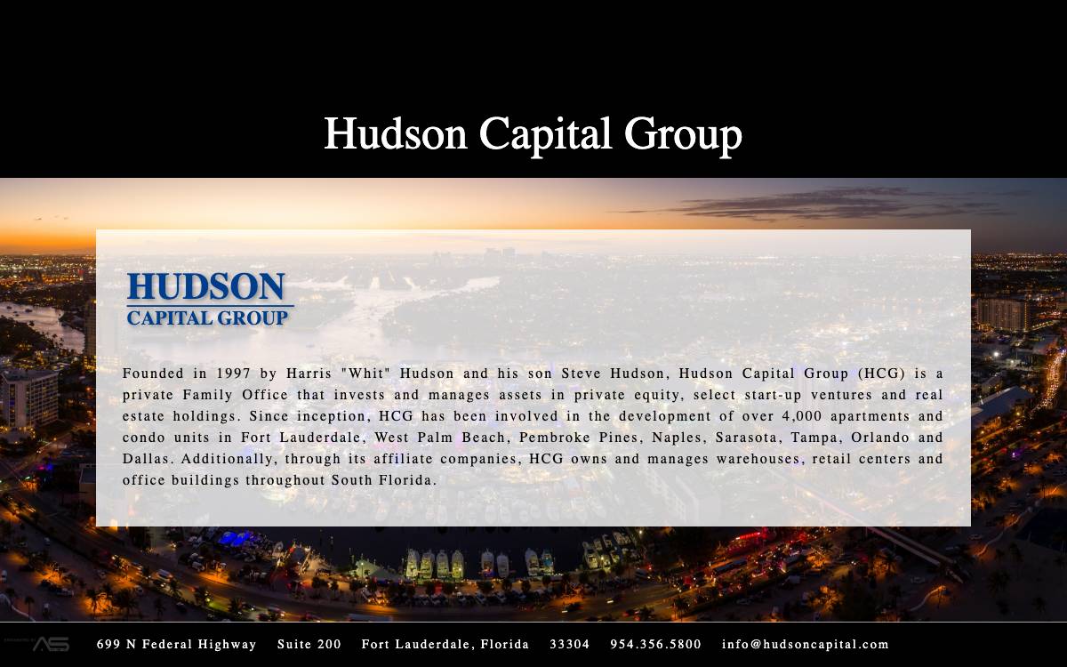 Hudson Capital Group website preview
