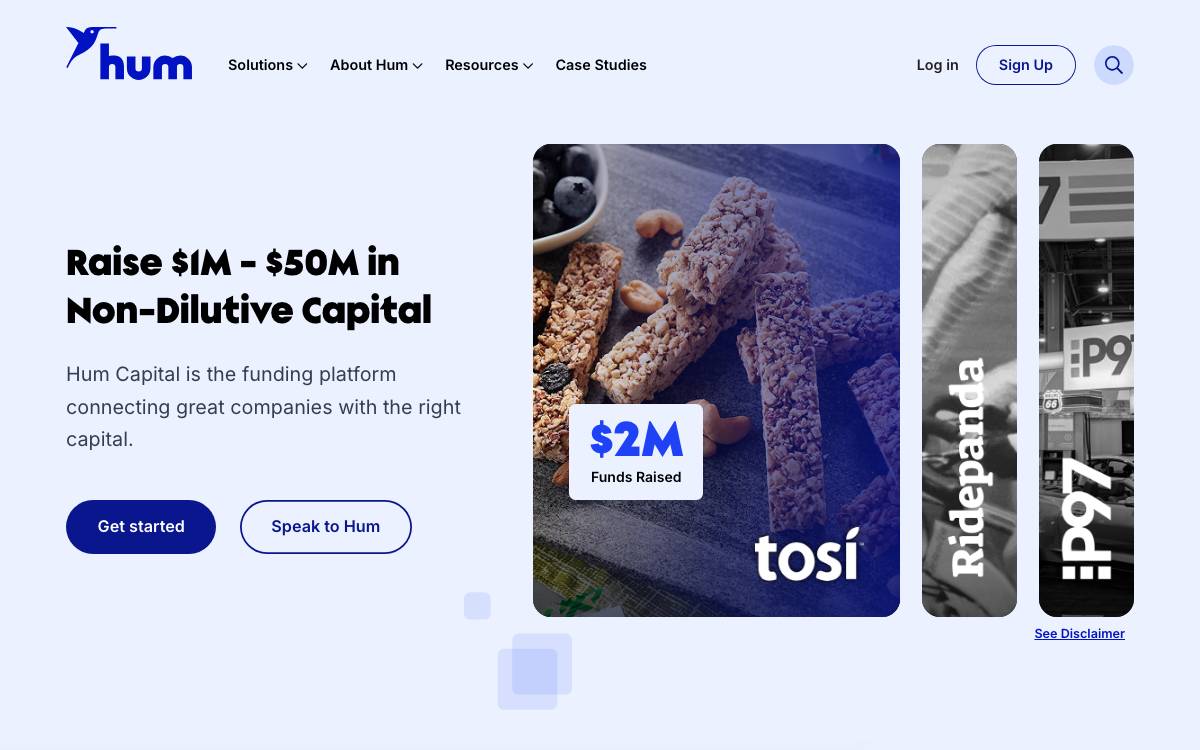 Hum Capital website preview