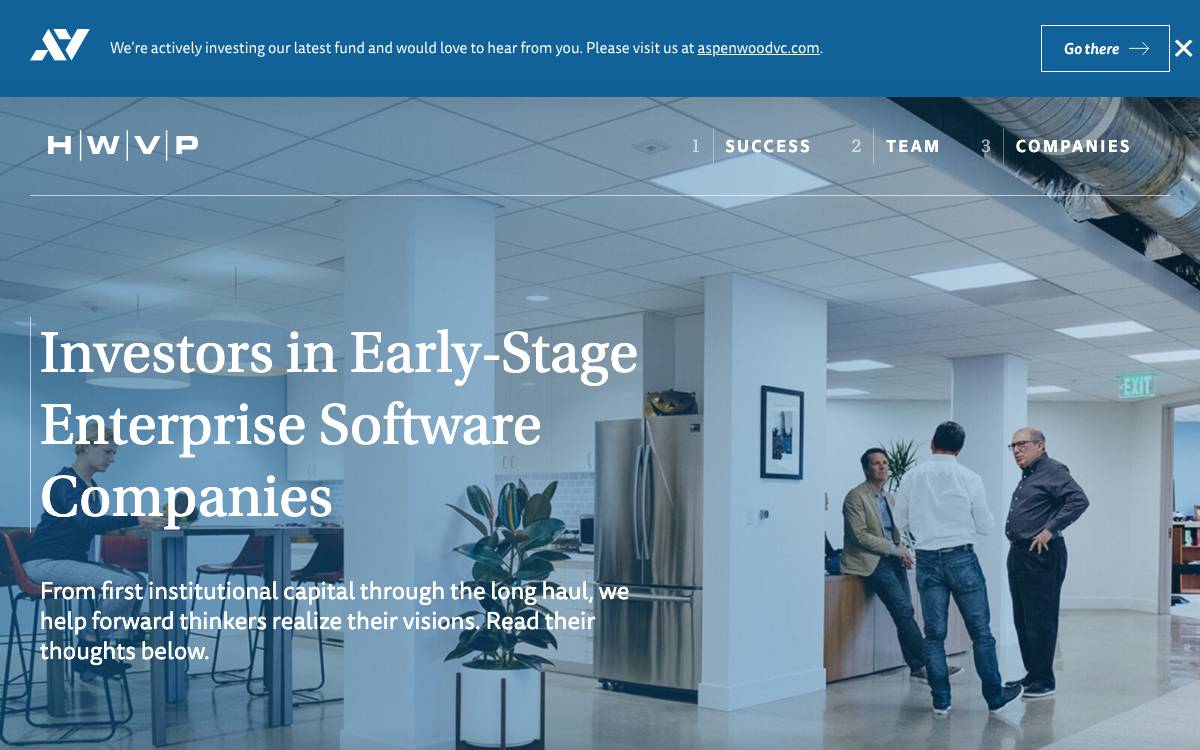 Hummer Winblad Venture Partners (HWVP) website preview