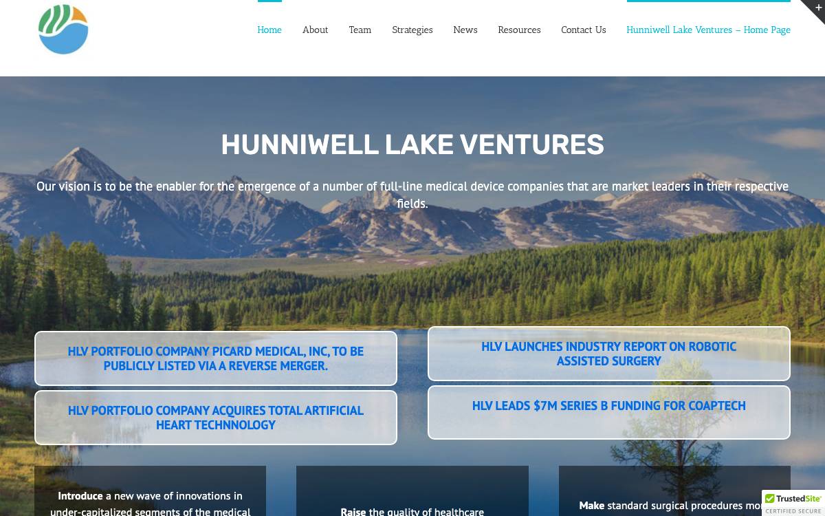 Hunniwell Lake Ventures LLC website preview