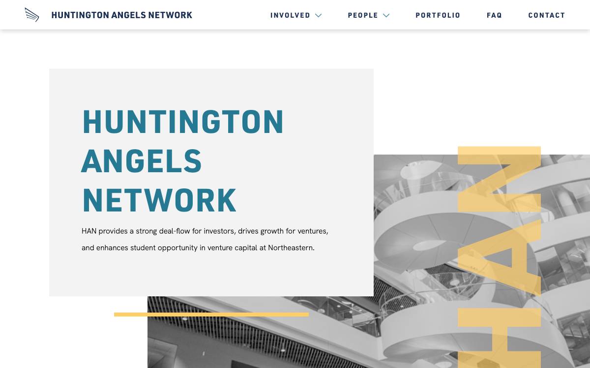 Huntington Angels Network website preview