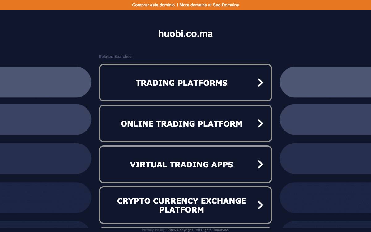 Huobi Incubator website preview