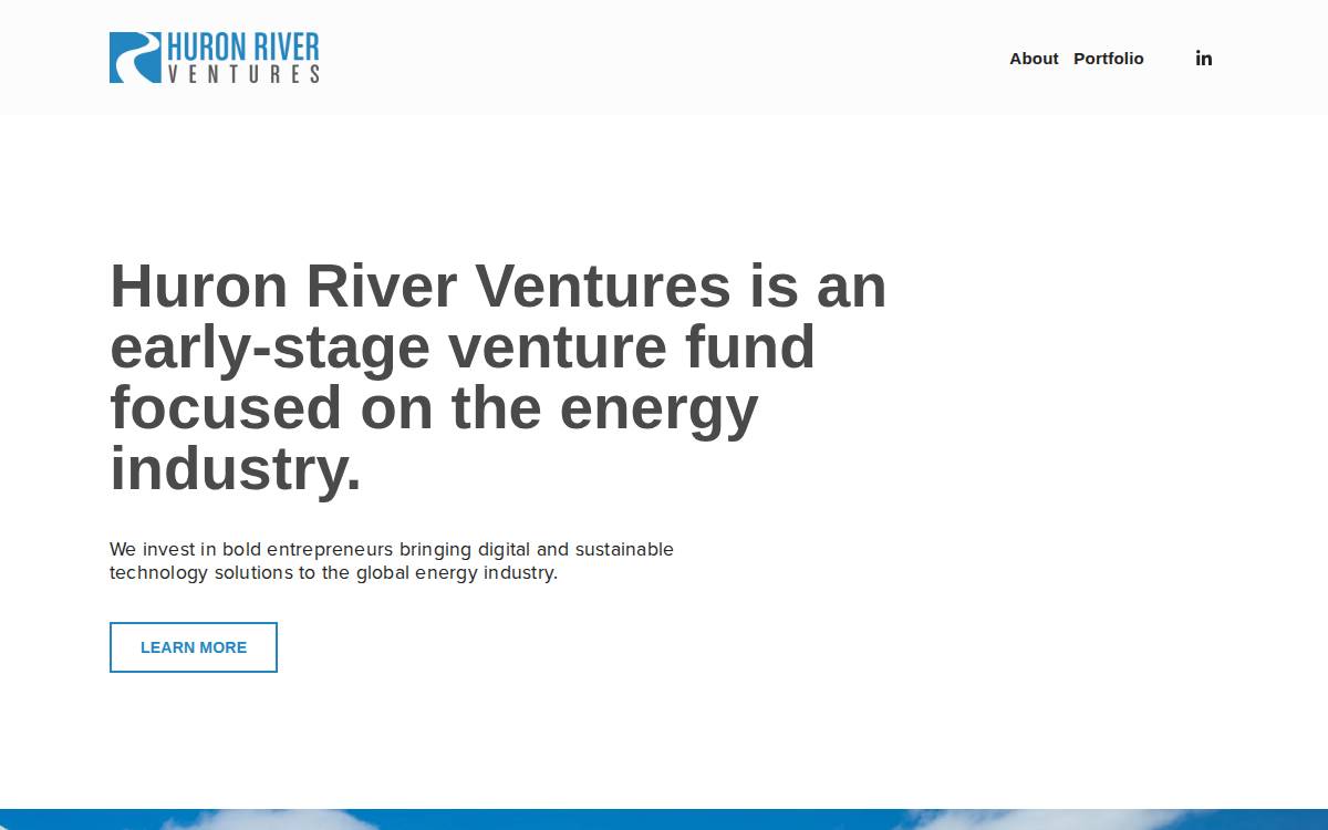 Huron River Ventures website preview