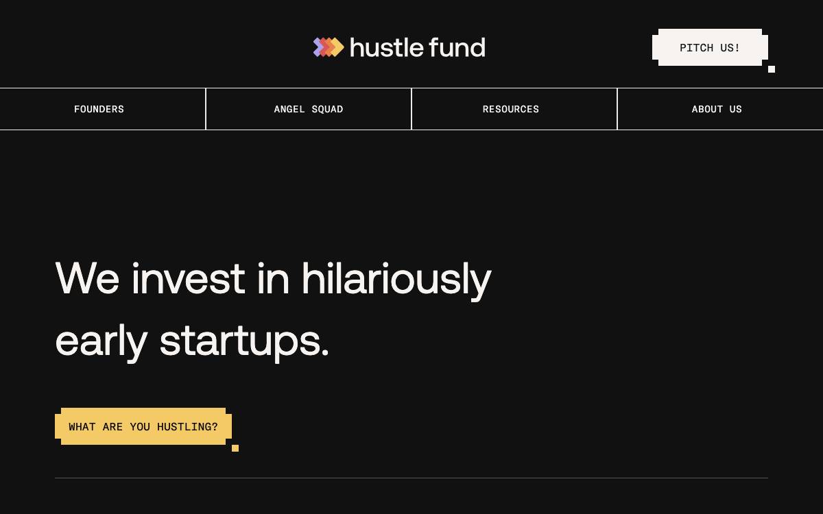 Hustle Fund website preview