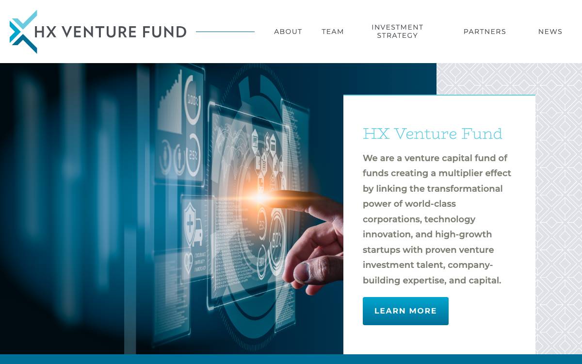 HX Venture Fund website preview