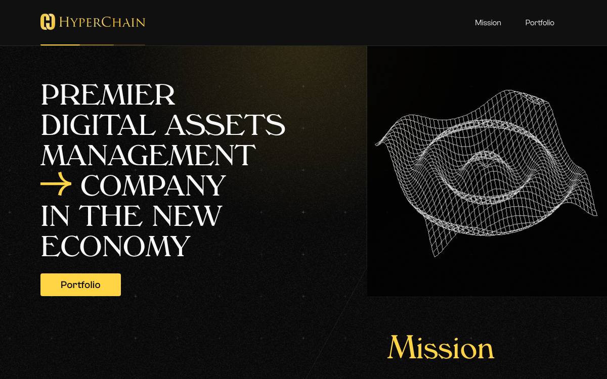 Hyperchain Capital website preview