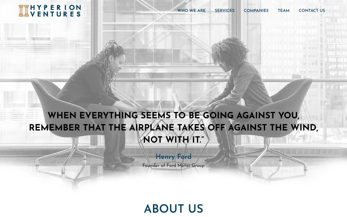 Hyperion Ventures website preview