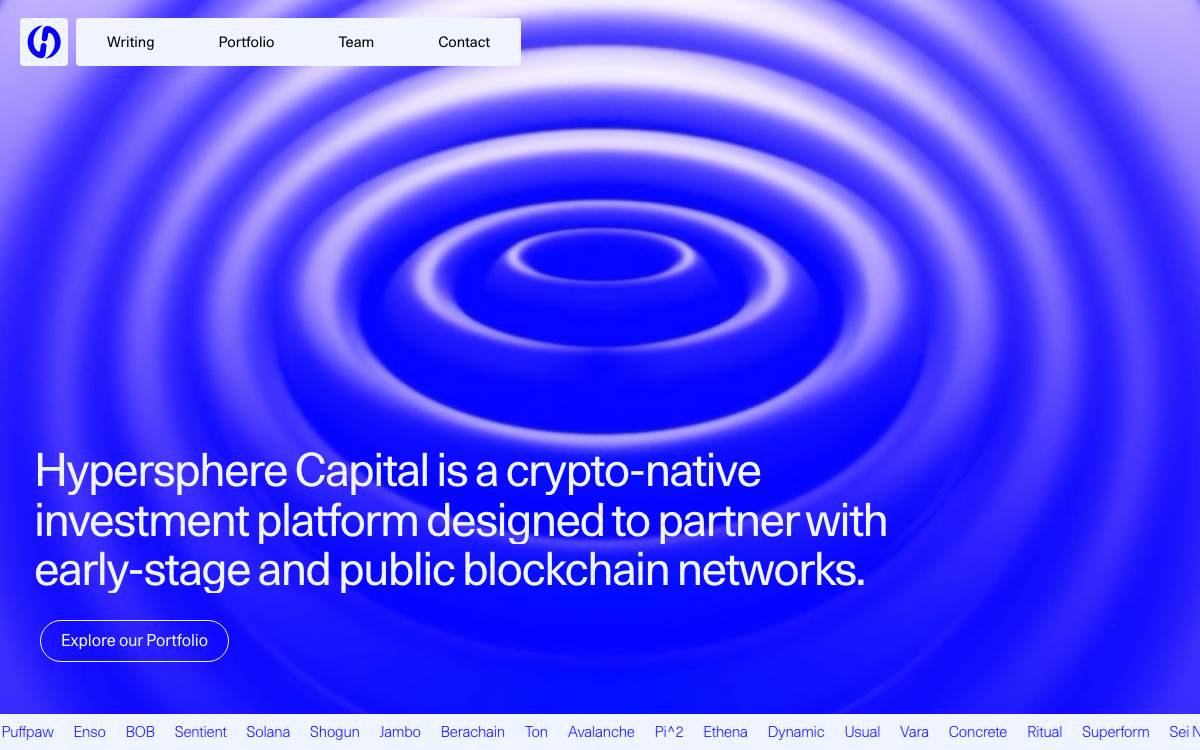 Hypersphere Ventures website preview