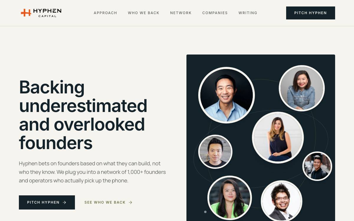 Hyphen Capital website preview