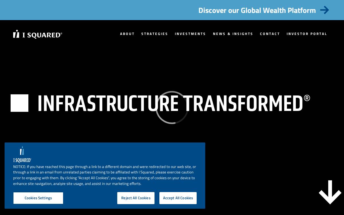 I Squared Capital website preview