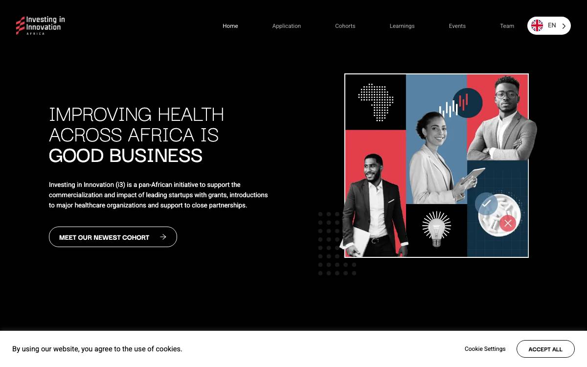 i3 — Investing in Innovation Africa website preview