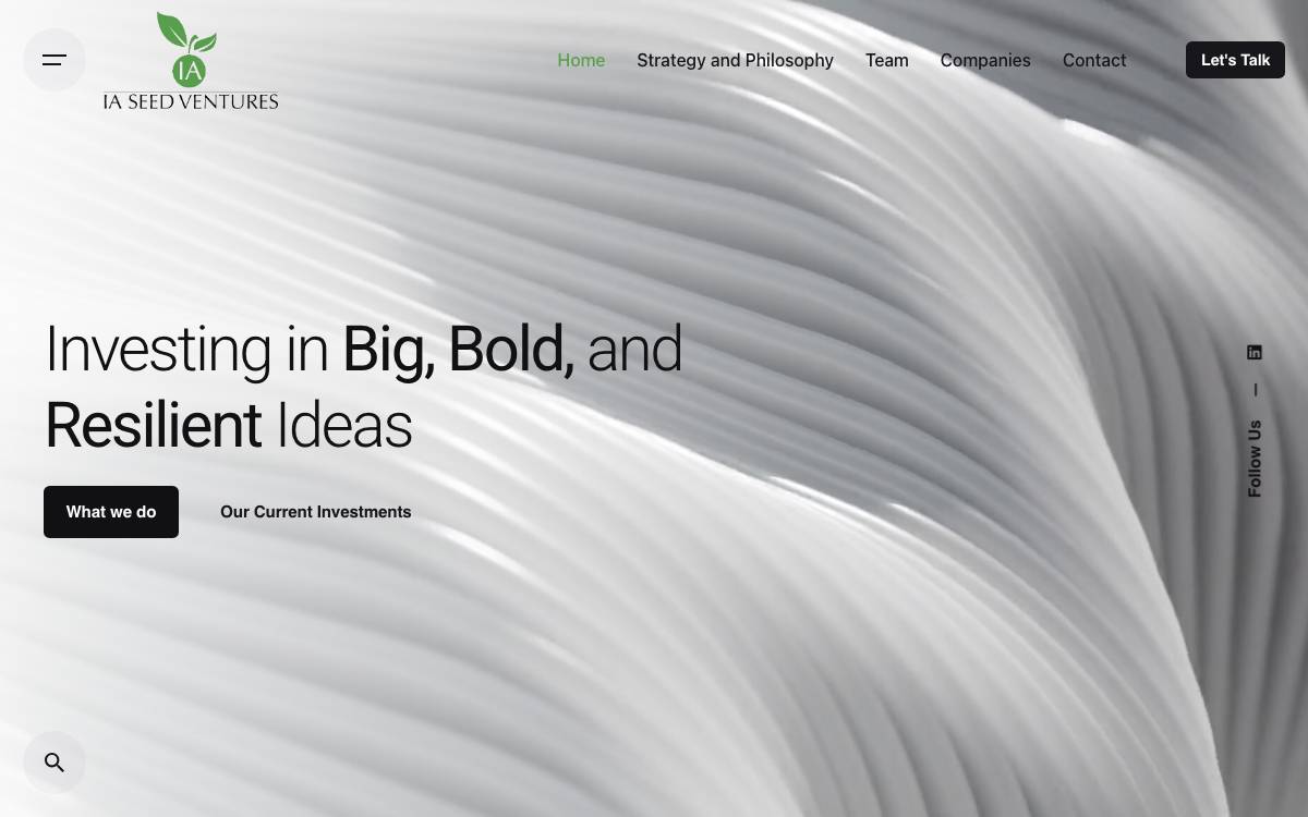 IA Seed Ventures website preview