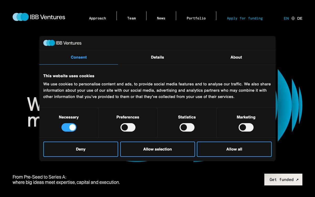 IBB Ventures website preview