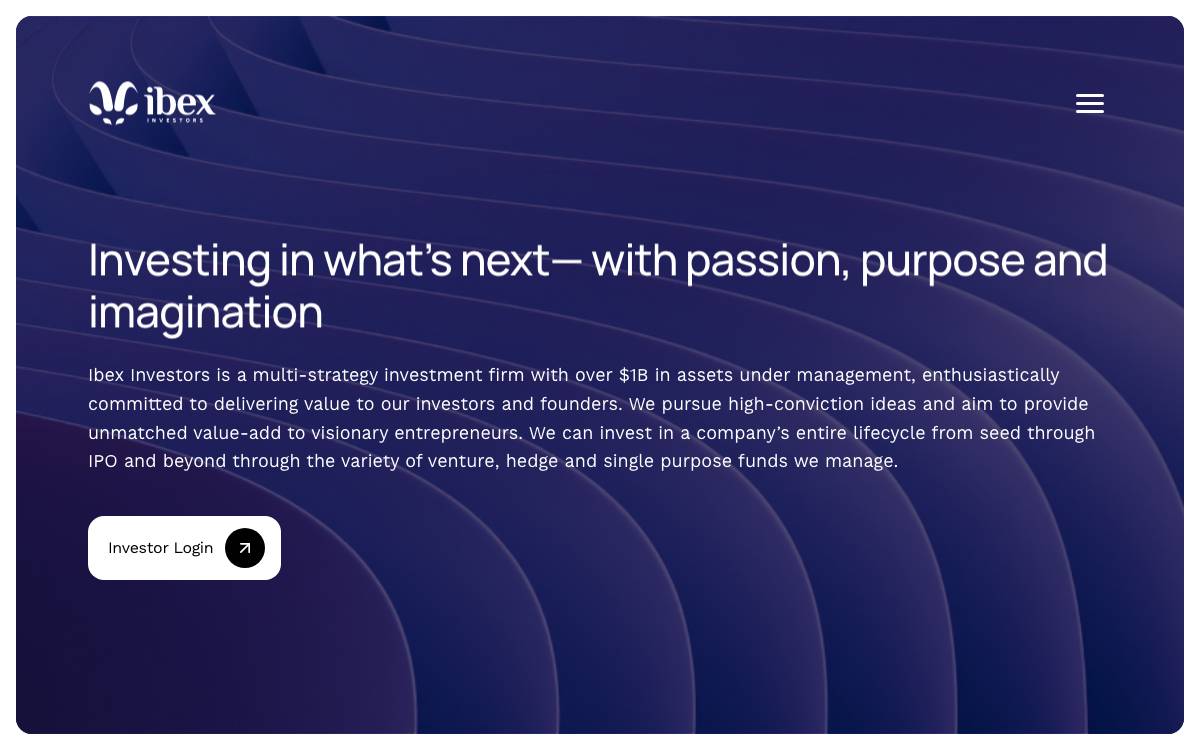 Ibex Investors website preview