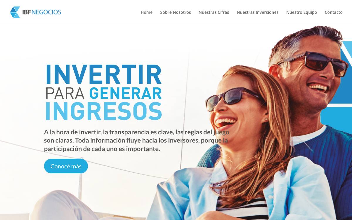 IBF Negocios website preview