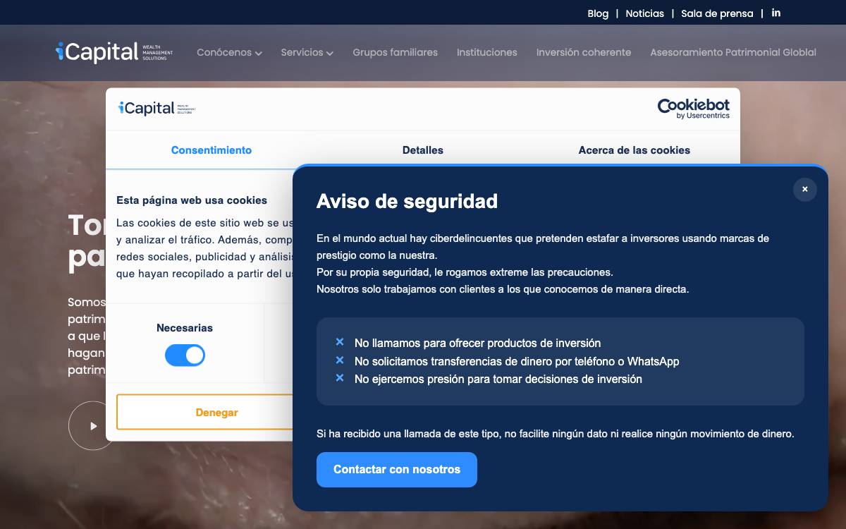 iCapital website preview