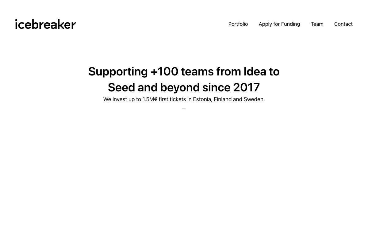 Icebreaker website preview