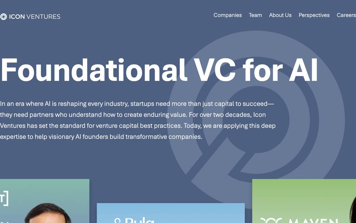 Icon Ventures website preview