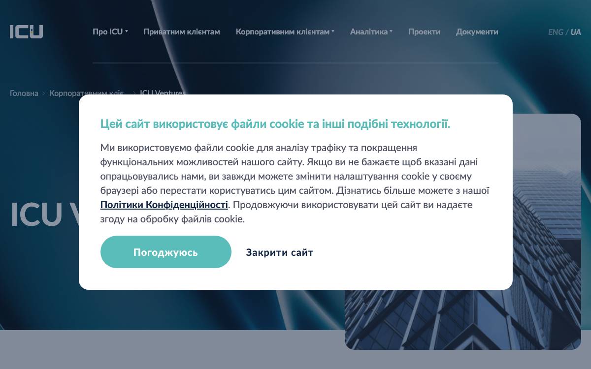 ICU Ventures website preview