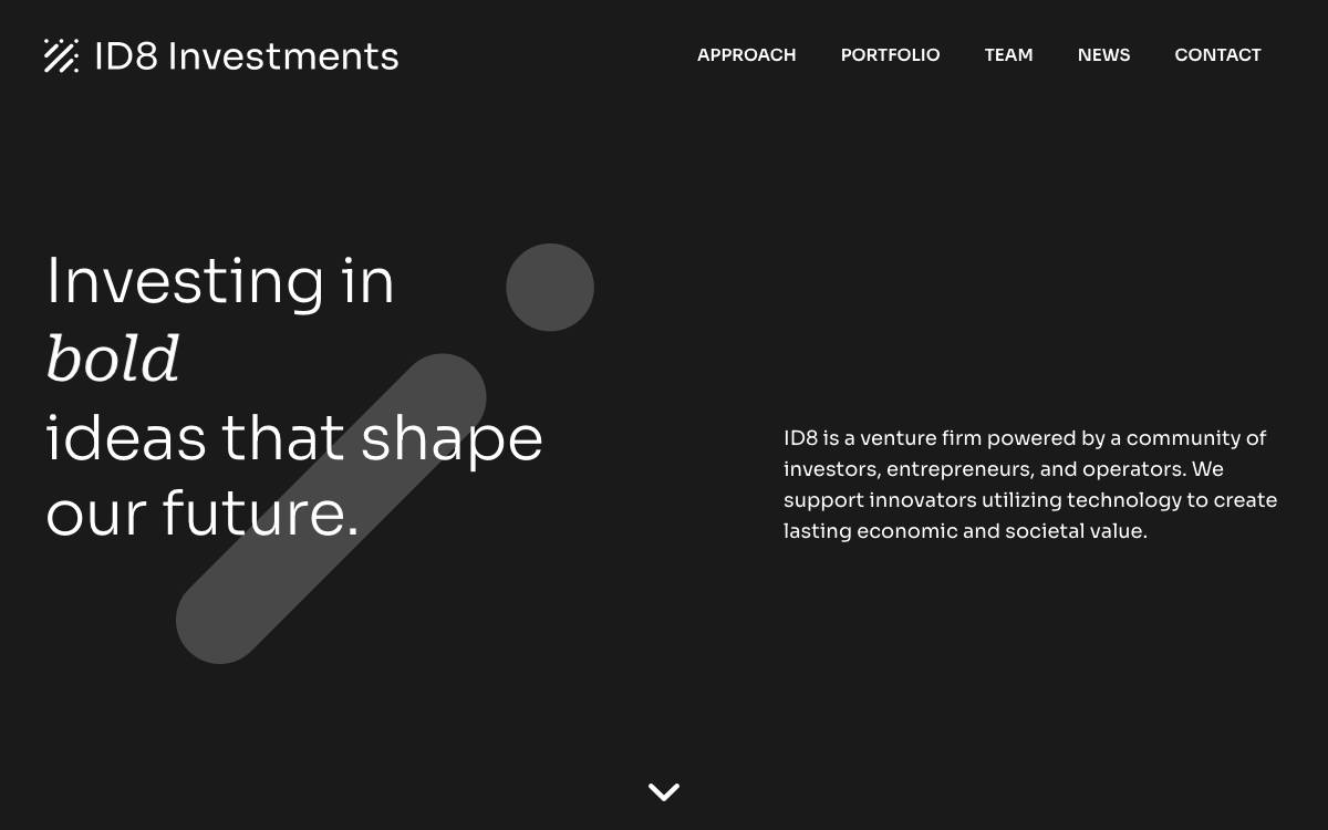 ID8 Investments website preview